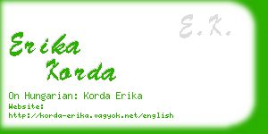 erika korda business card